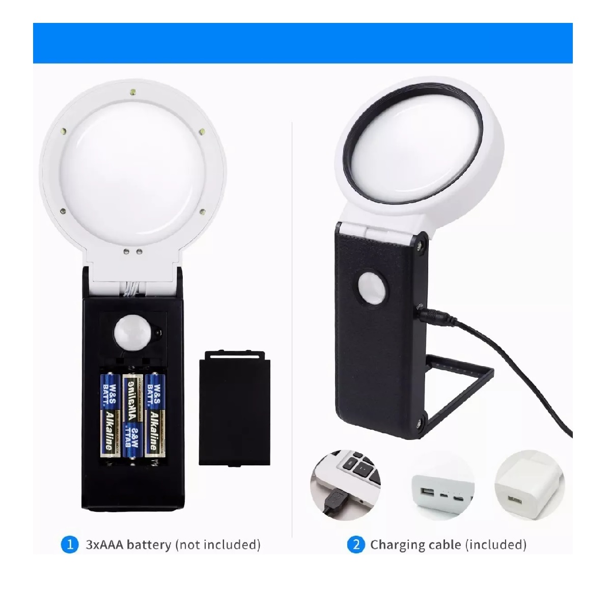 Lupa Con Luz Led Lentes Con Lupa Lupas De Aumento 25x 6x