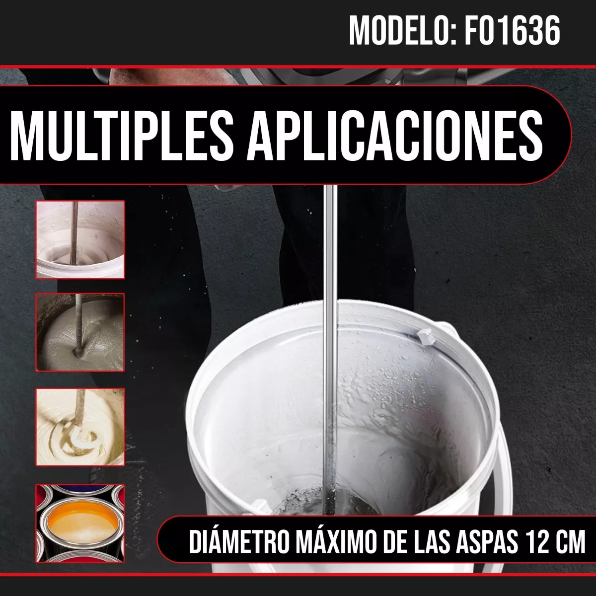 Mezcladora Electrica 1500w (13.5a) Negro