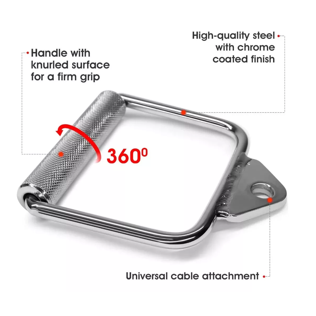 Par De Agarres Jaladera Tipo D Sencilla Para Polea Gym