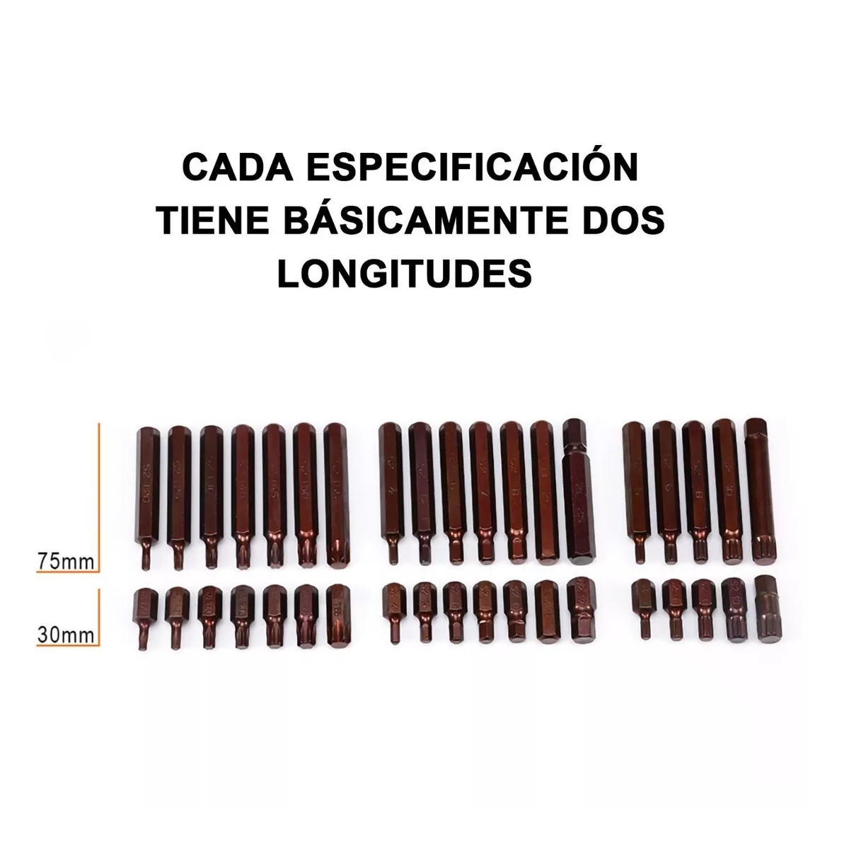 Puntas Bristol, Torx Y Hexagonales Con Adaptador, 40 Piezas Estuche