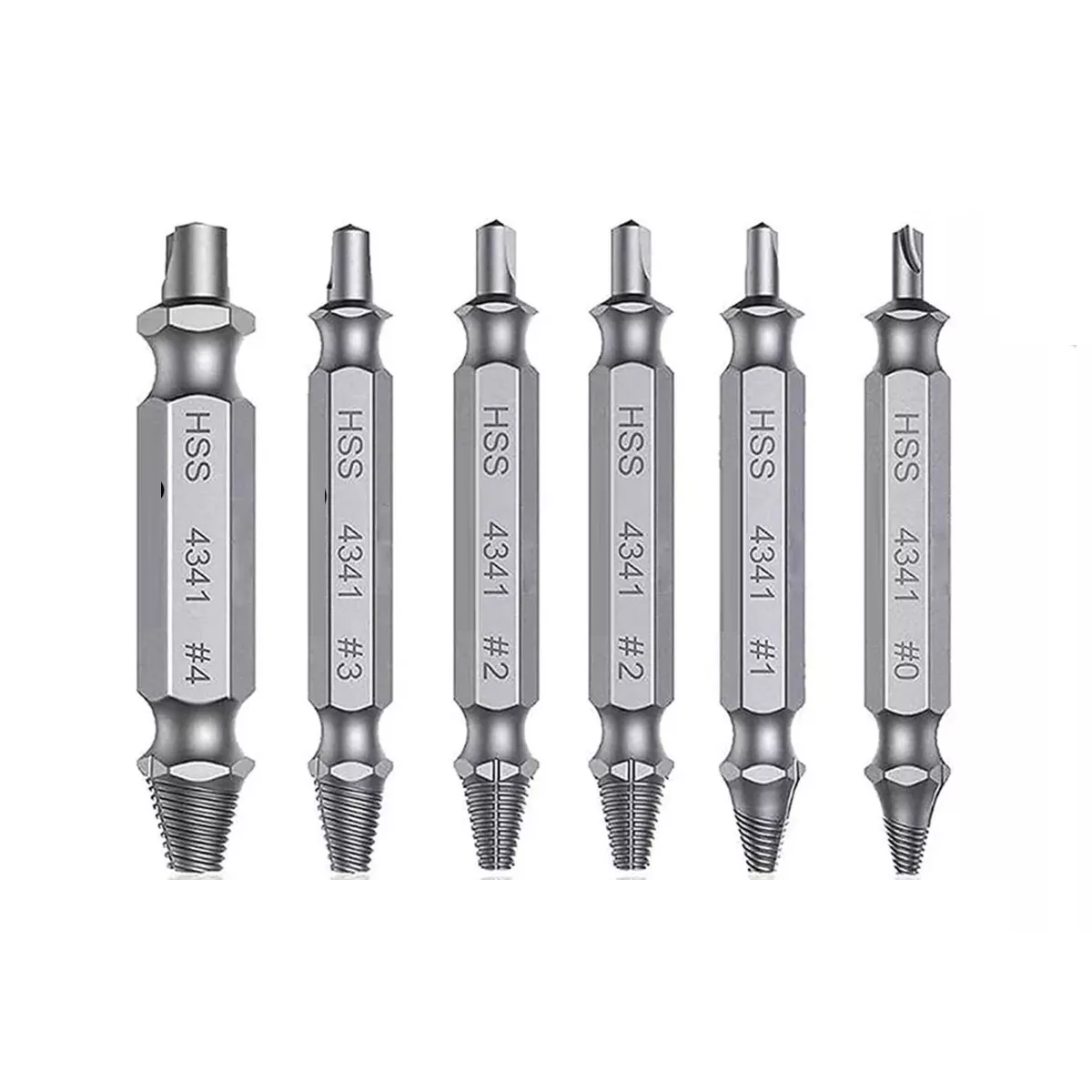 Set 6pcs Herramienta Extractor Quita Tornillo Roto Perno Hss