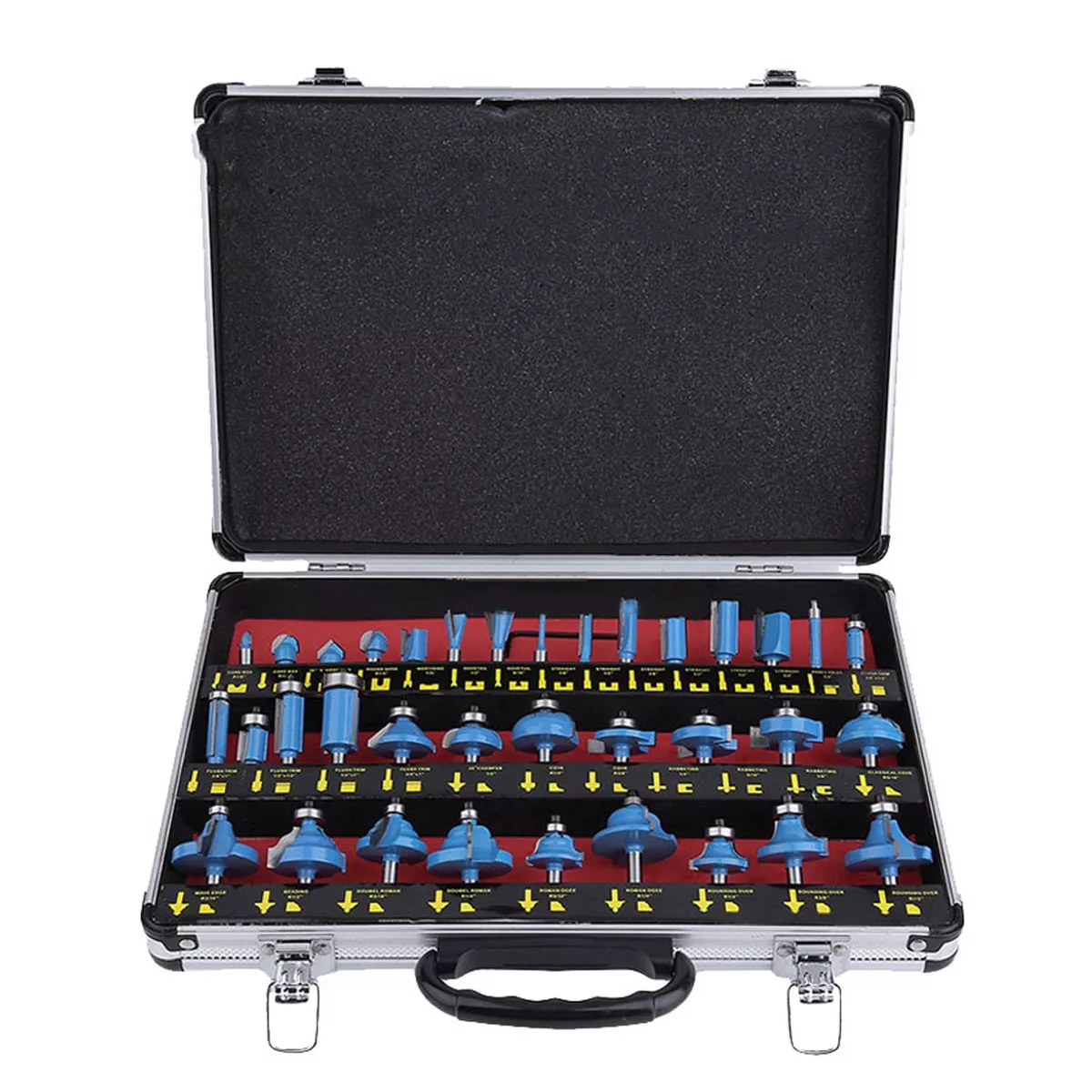 Kit 35 Brocas Fresas 1/4 Para Router De Madera Vástago Molduras