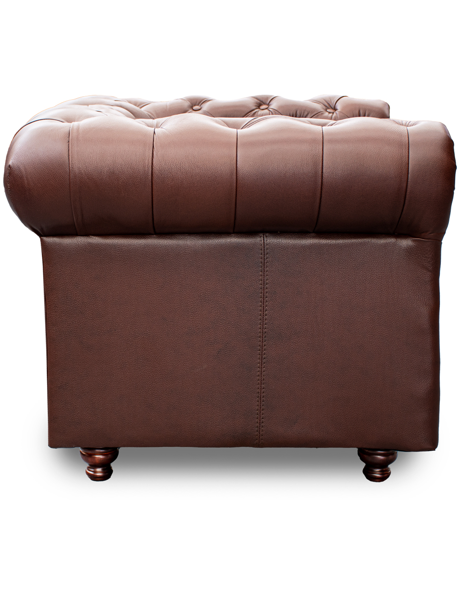 Sillo de Piel Genuina Chesterfield CHPV Color Tabaco - ConfortoPiel