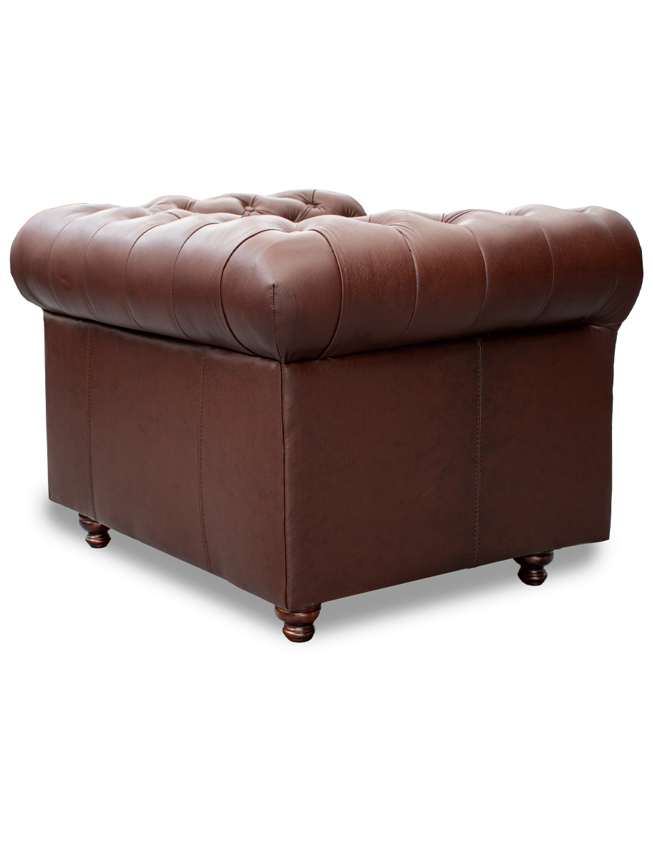 Sillo de Piel Genuina Chesterfield CHPV Color Tabaco - ConfortoPiel