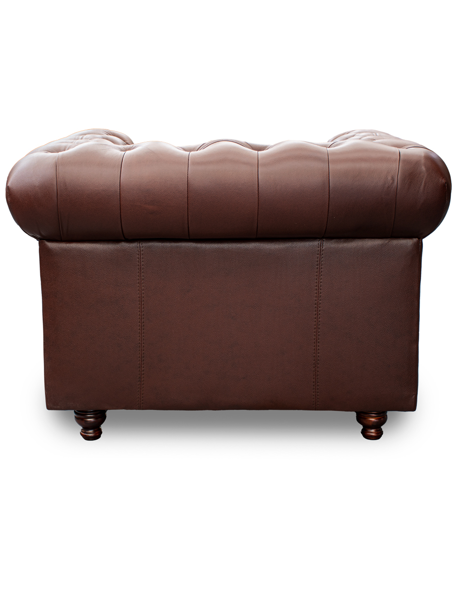 Sillo de Piel Genuina Chesterfield CHPV Color Tabaco - ConfortoPiel