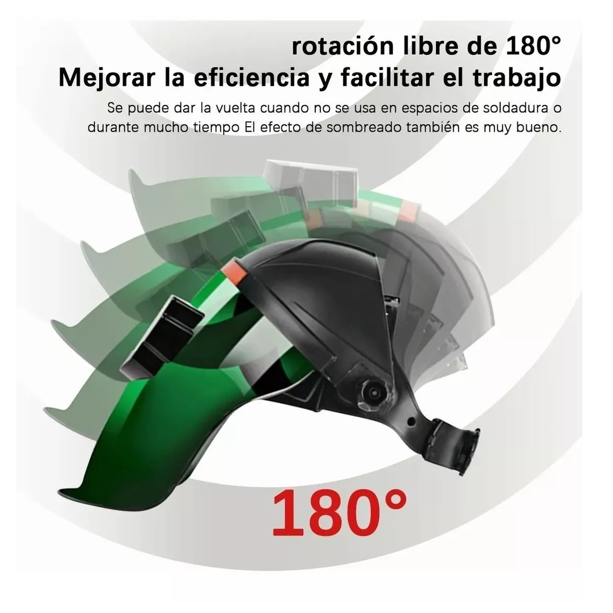 Careta Para Soldar Con Oscurecimiento Automático, Pantalla Verde Obscuro