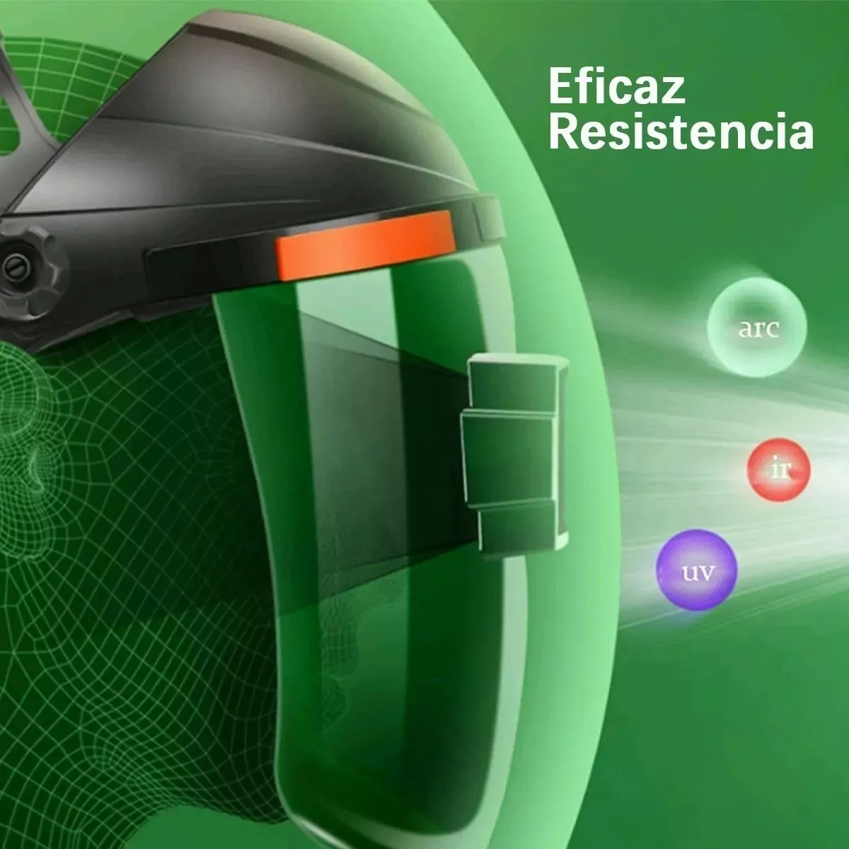 Careta Para Soldar Con Oscurecimiento Automático, Pantalla Verde Obscuro