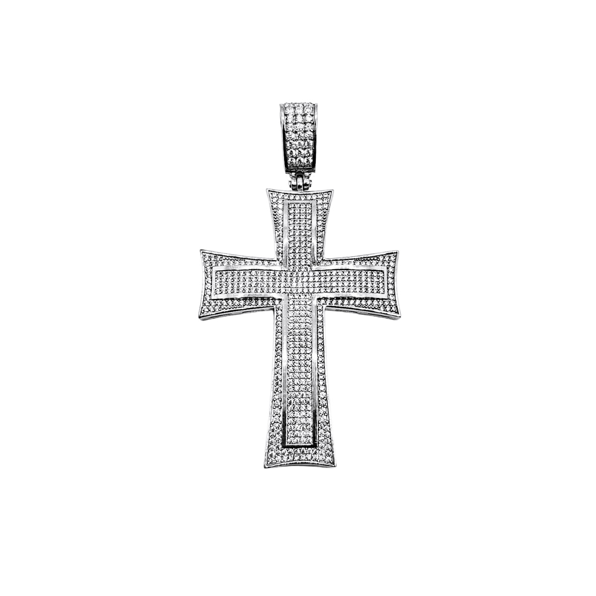 Dije cruz Plata .925 Hombre piedra zirconia