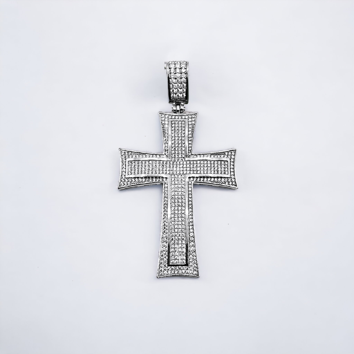 Dije cruz Plata .925 Hombre piedra zirconia