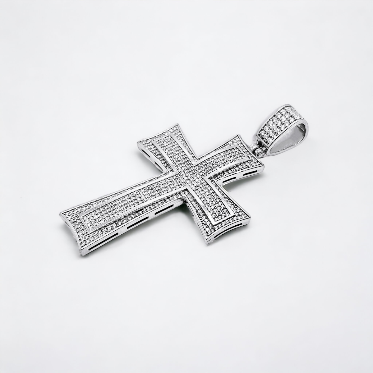 Dije cruz Plata .925 Hombre piedra zirconia