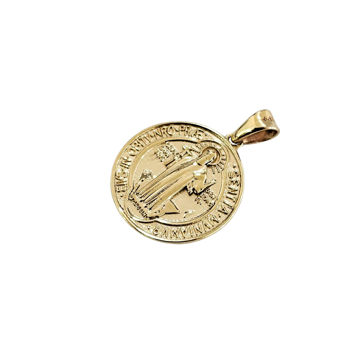 Dije medalla San Benito de Oro 10k 