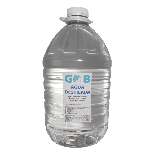 Agua Destilada Desmineralizada Gob Garrafa 5 Litros