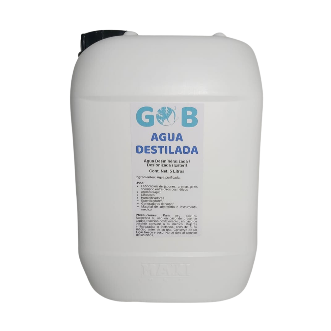 Agua Destilada Desmineralizada Gob Bidon 5 Litros