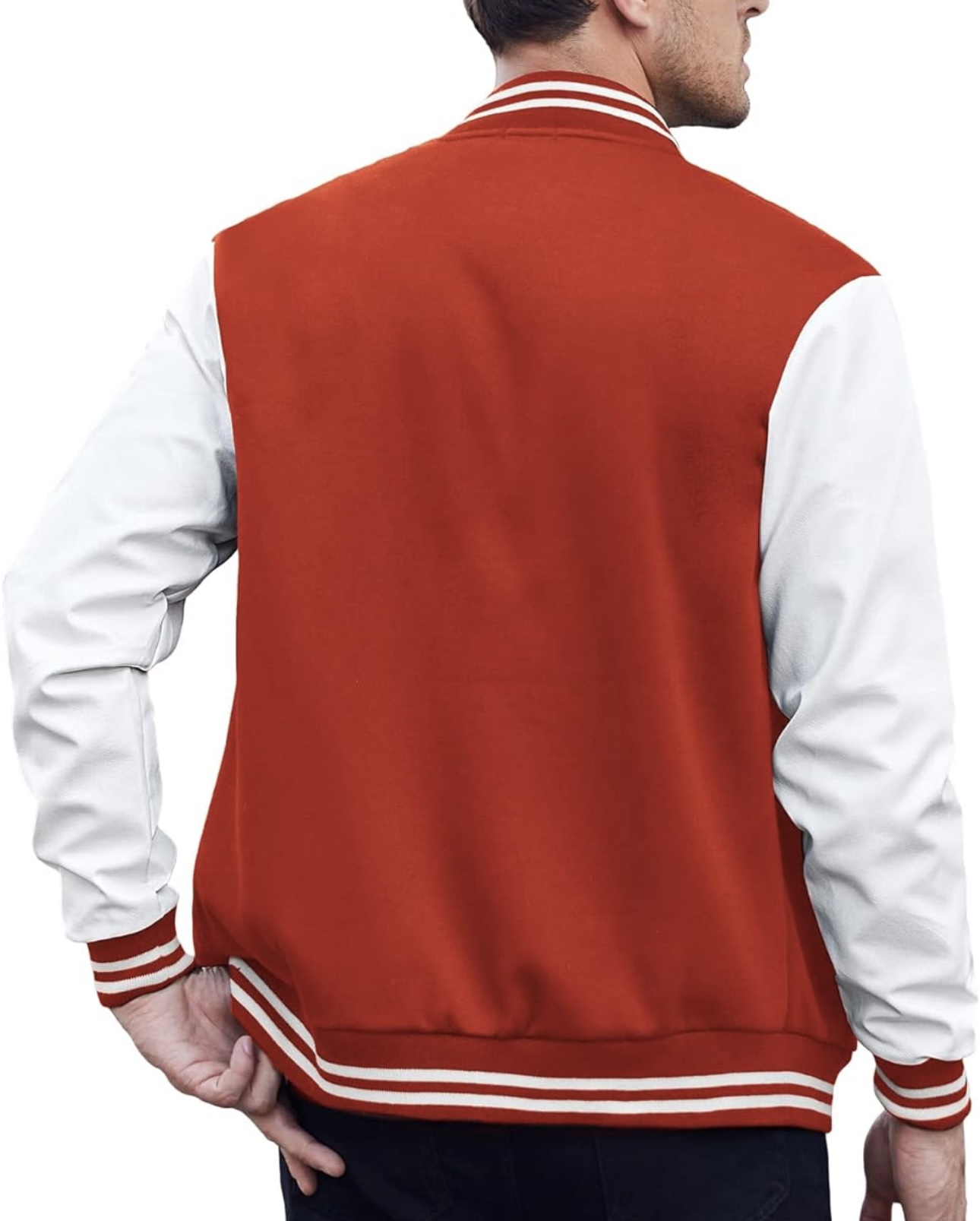 chamarra colegio universitaria  rojo - blanco 