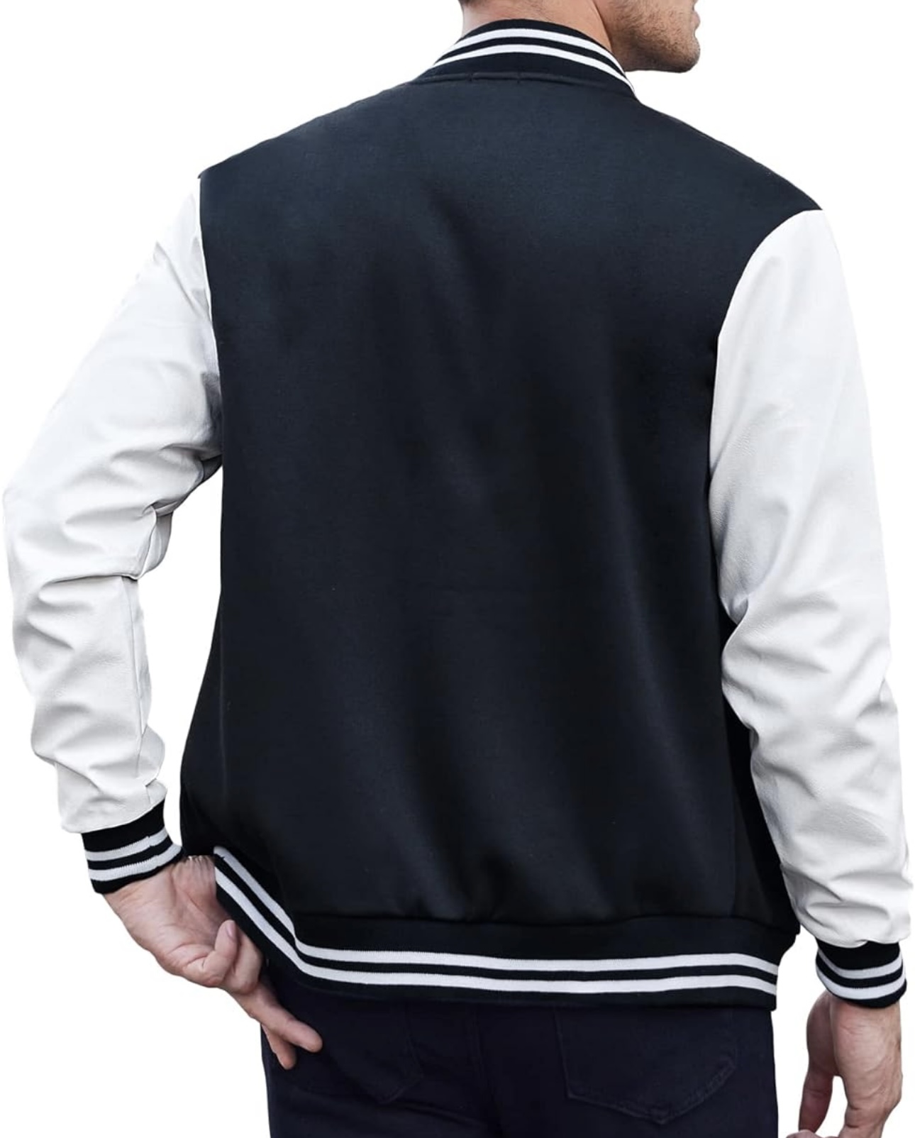 chamarra colegio universitaria azul marino - blanco 