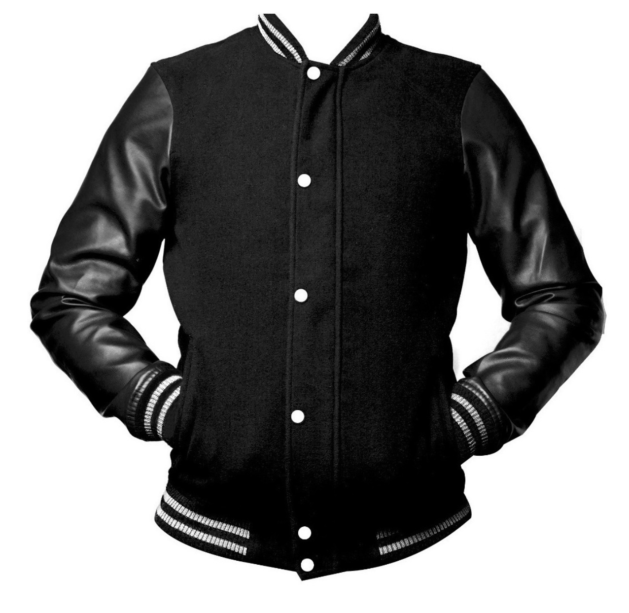 chamarra varsity jacket universitaria mangas vinipiel