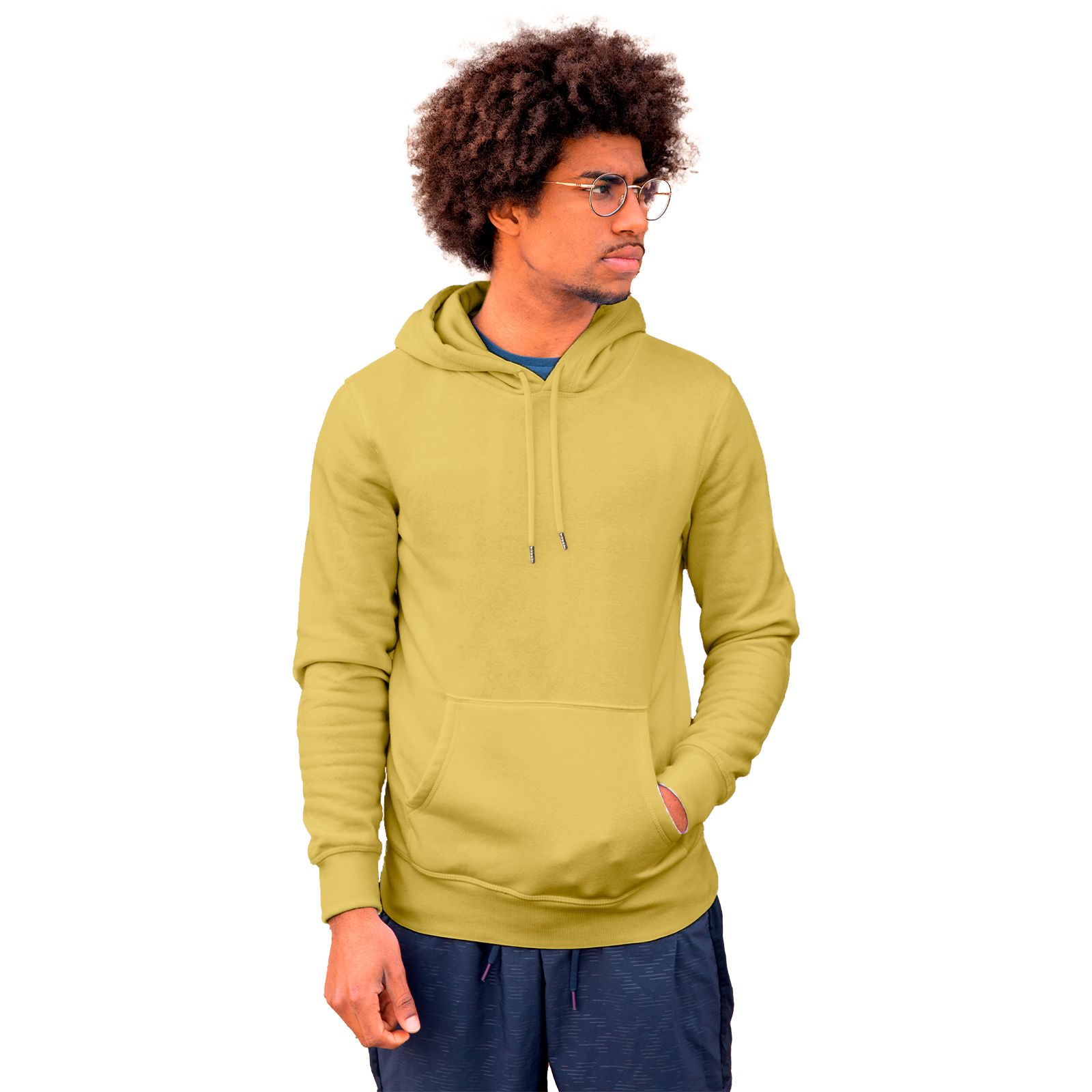 Sudadera Hoodie Unisex Amarillo con Capucha y Cangurera, Calientita, Casual, Abrigo, Chamarra