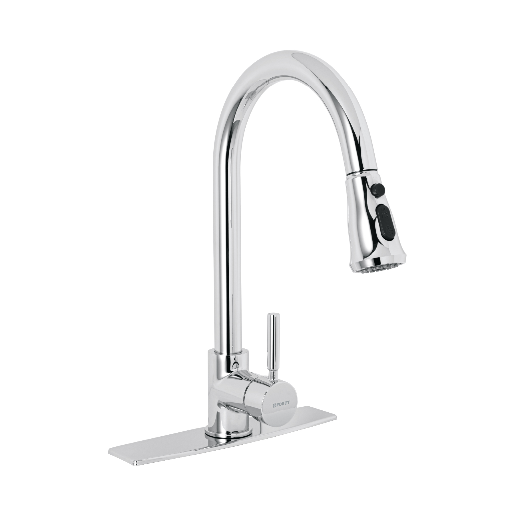 Monomando para fregadero, cuello extraíble, cromo, Tubig Foset 46768