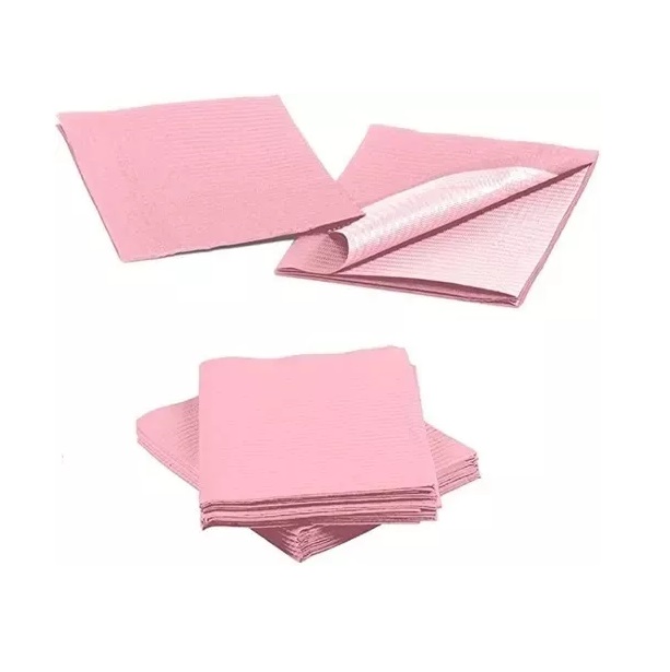 Campos Baberos Toallas Desechables Color Rosa Pastel C/50