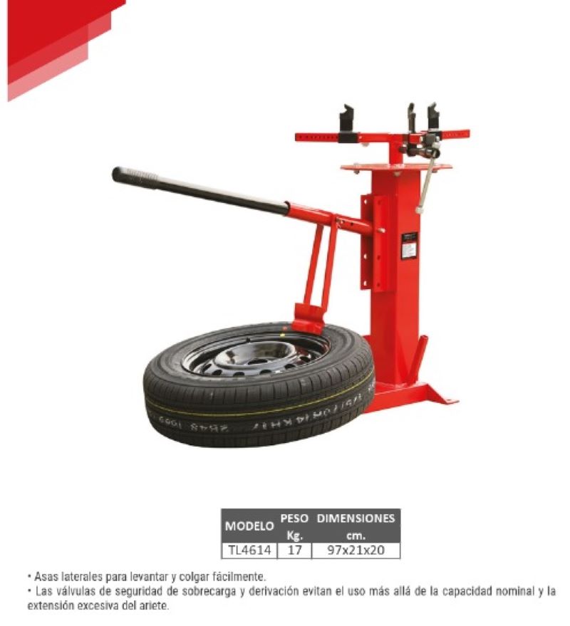 DESMONTADOR DE LLANTAS PORTATIL MTR MOD. TL4613-MTREP