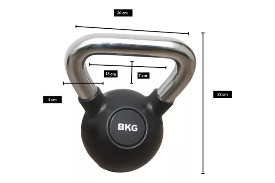 Pesa Rusa Kettlebell 8 Kg Hacer Ejercicio Mancuernas