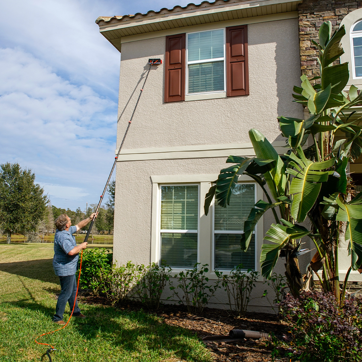 Cepillo Limpiador TELESCÓPICO STARLYFT TELESCOPIC HIDROCLEANER 7 M Tv Ofertas con PROPULSIÓN DE Agua y Jabón, Extensible hasta 7 Metros y Ligero
