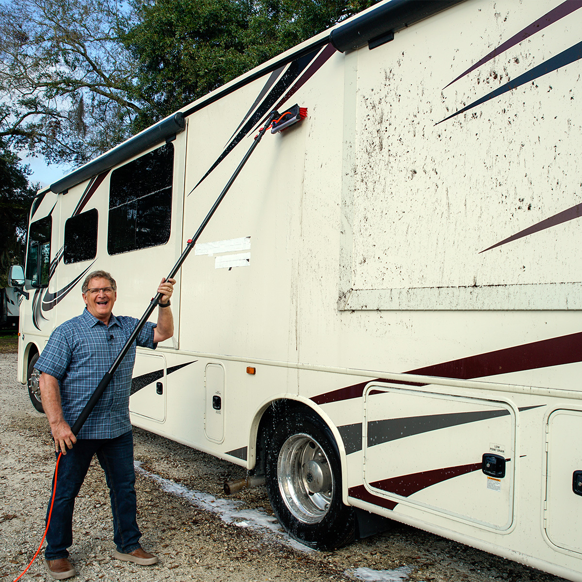 Cepillo Limpiador TELESCÓPICO STARLYFT TELESCOPIC HIDROCLEANER 7 M Tv Ofertas con PROPULSIÓN DE Agua y Jabón, Extensible hasta 7 Metros y Ligero