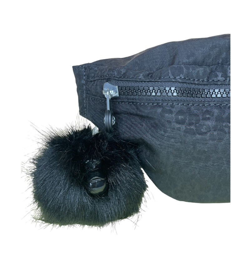Cangurera Kipling color negro con estampado