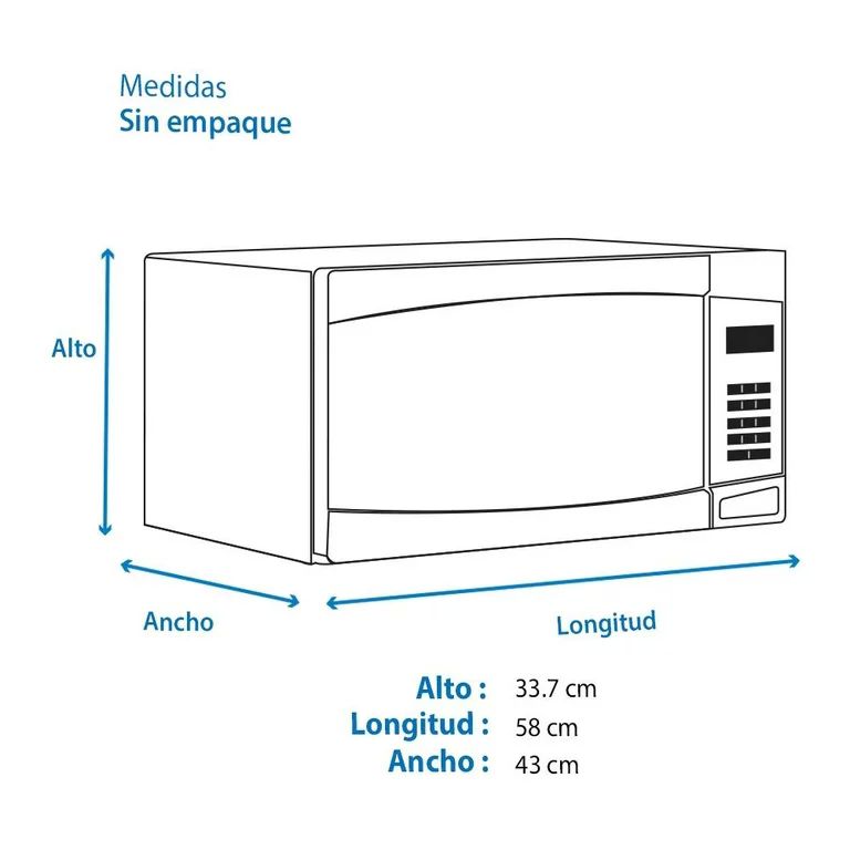 Horno de Microondas Atvio Plateado 1.1 Pies Cúbicos ATF111SV