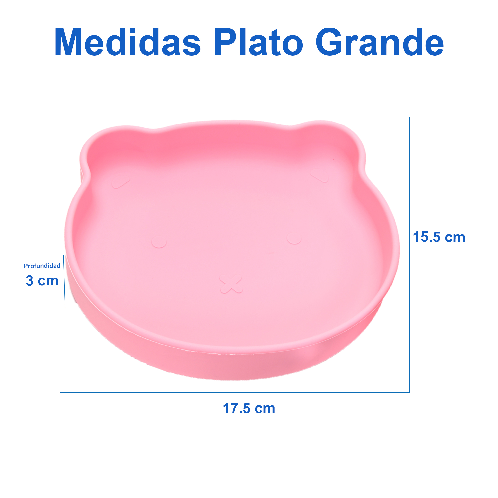 2 Platos para Bebé en Silicona con Cubiertos en Acero Inoxidable, Libre de BPA (Rosa)