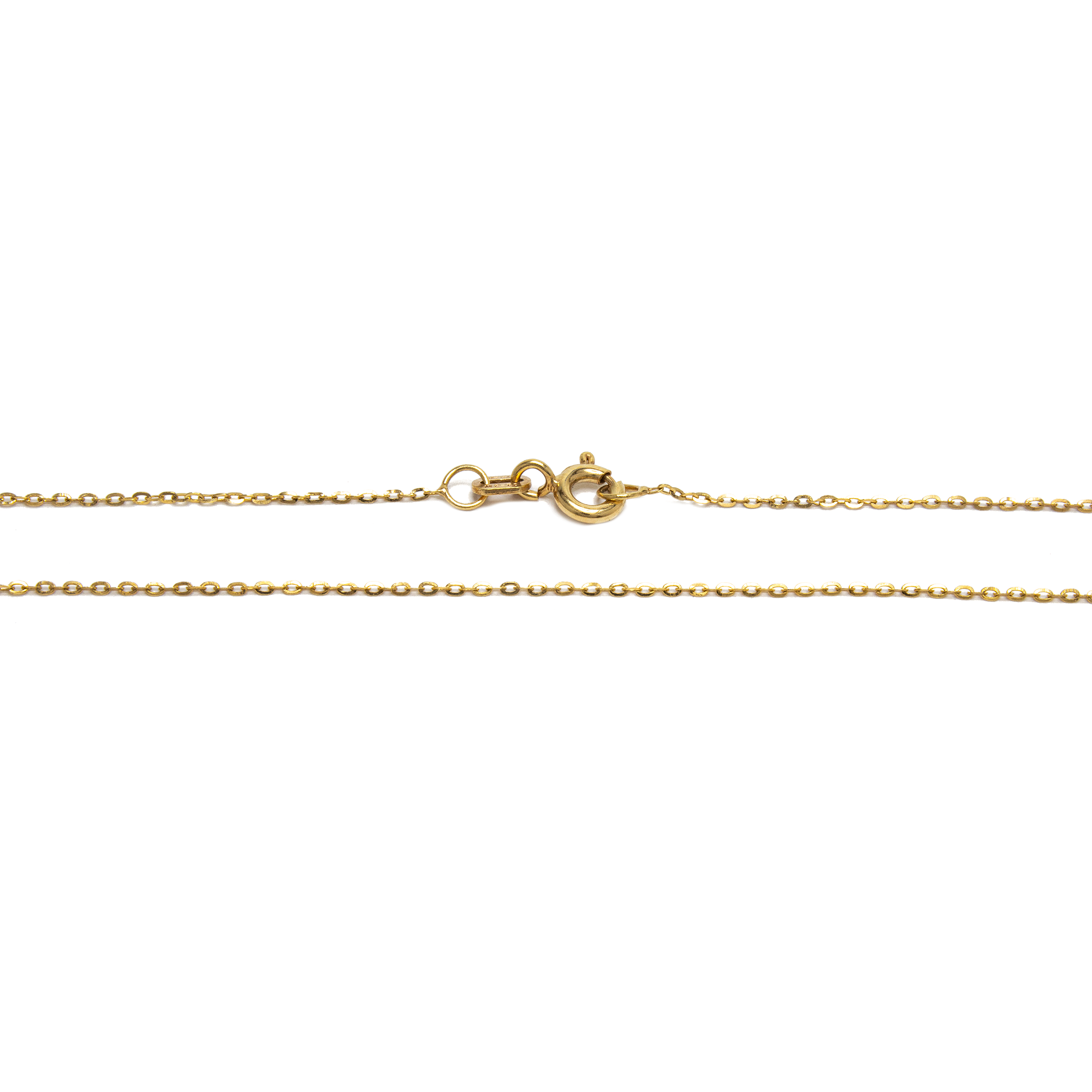 Cadena 1x1 (Rolo) Oro 14 Kilates.