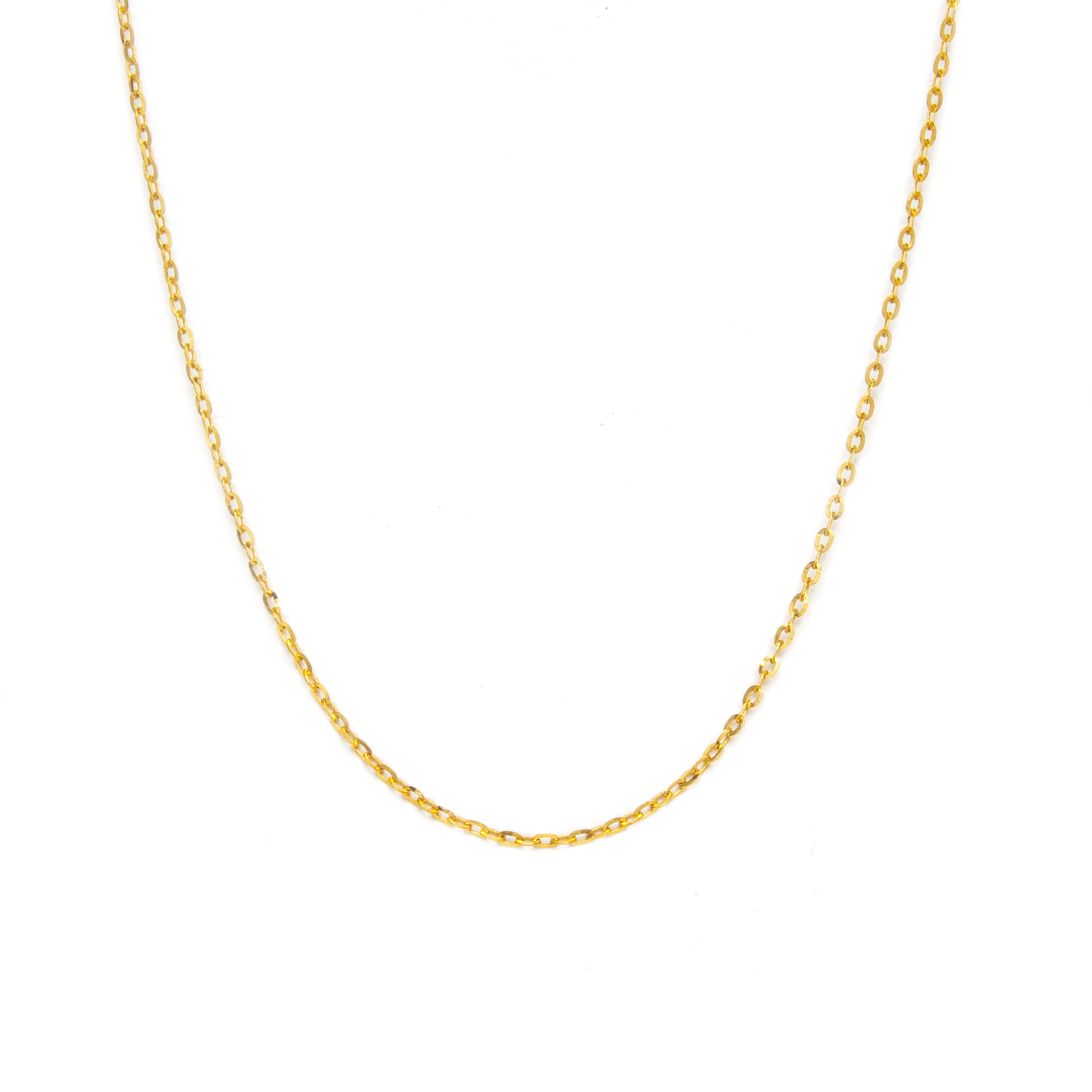 Cadena 1x1 (Rolo) Oro 14 Kilates.