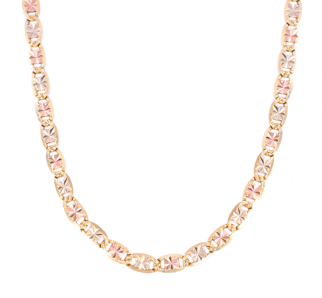 Cadena Florentino Planchada  3 Oros Oro 10 Kilates.