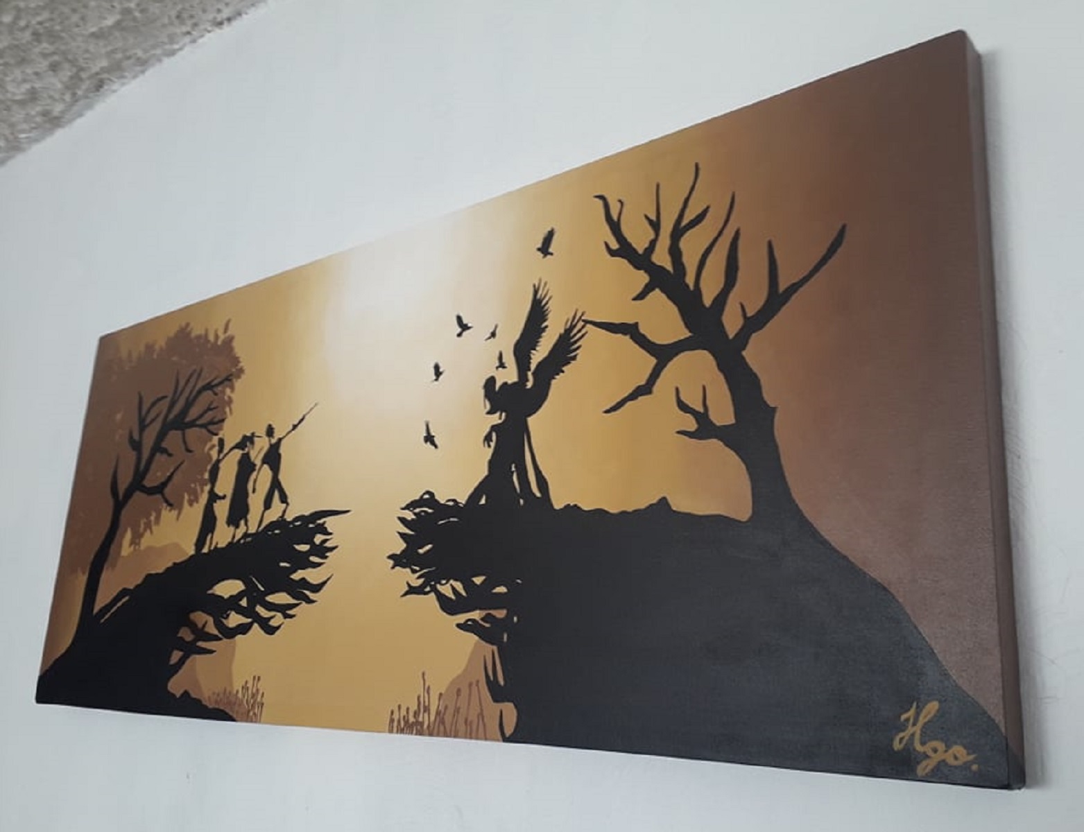 Cuadro decorativo pintado a mano Galería Oneris HARRY POTTER 70X35