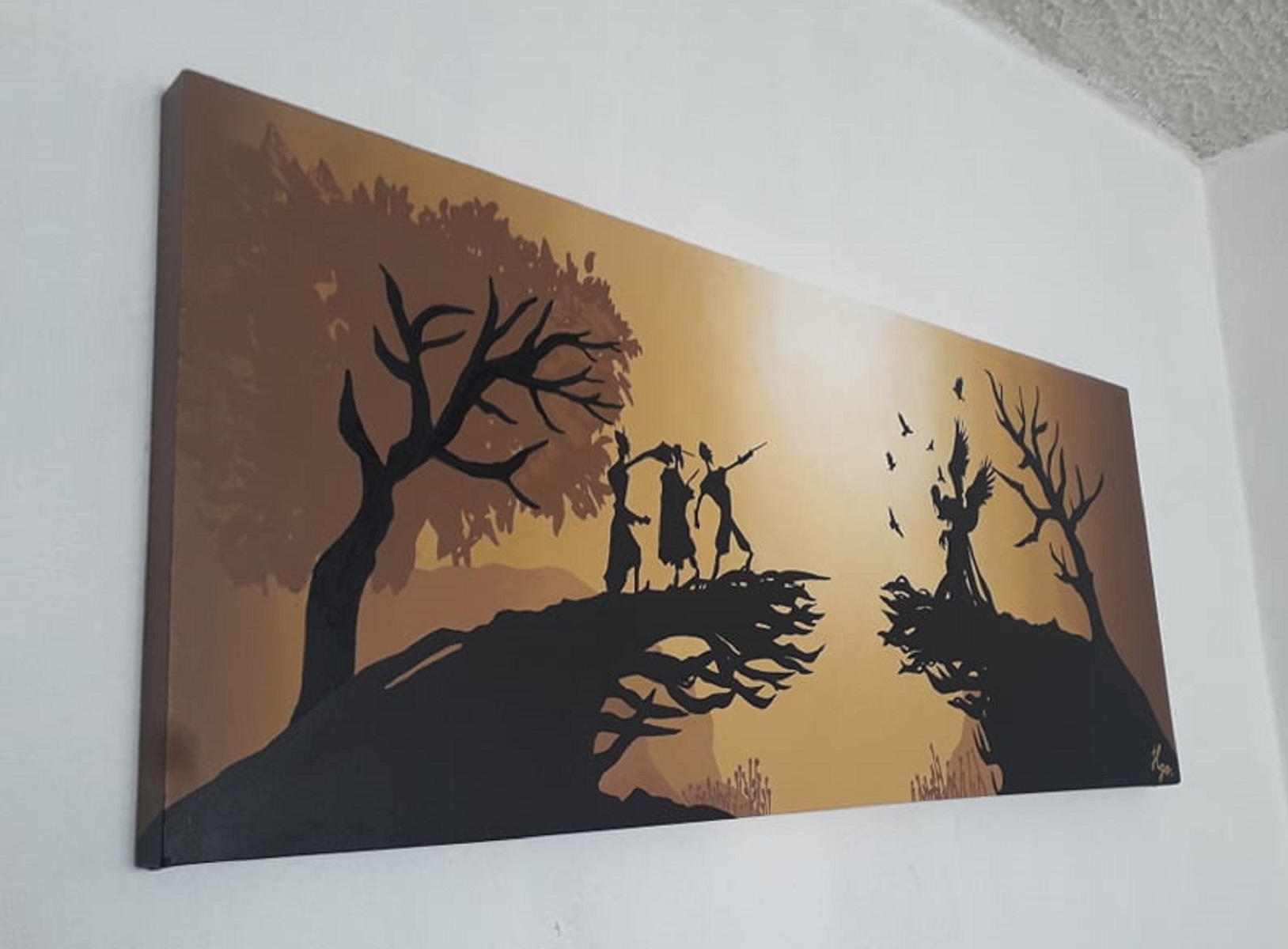 Cuadro decorativo pintado a mano Galería Oneris HARRY POTTER 70X35