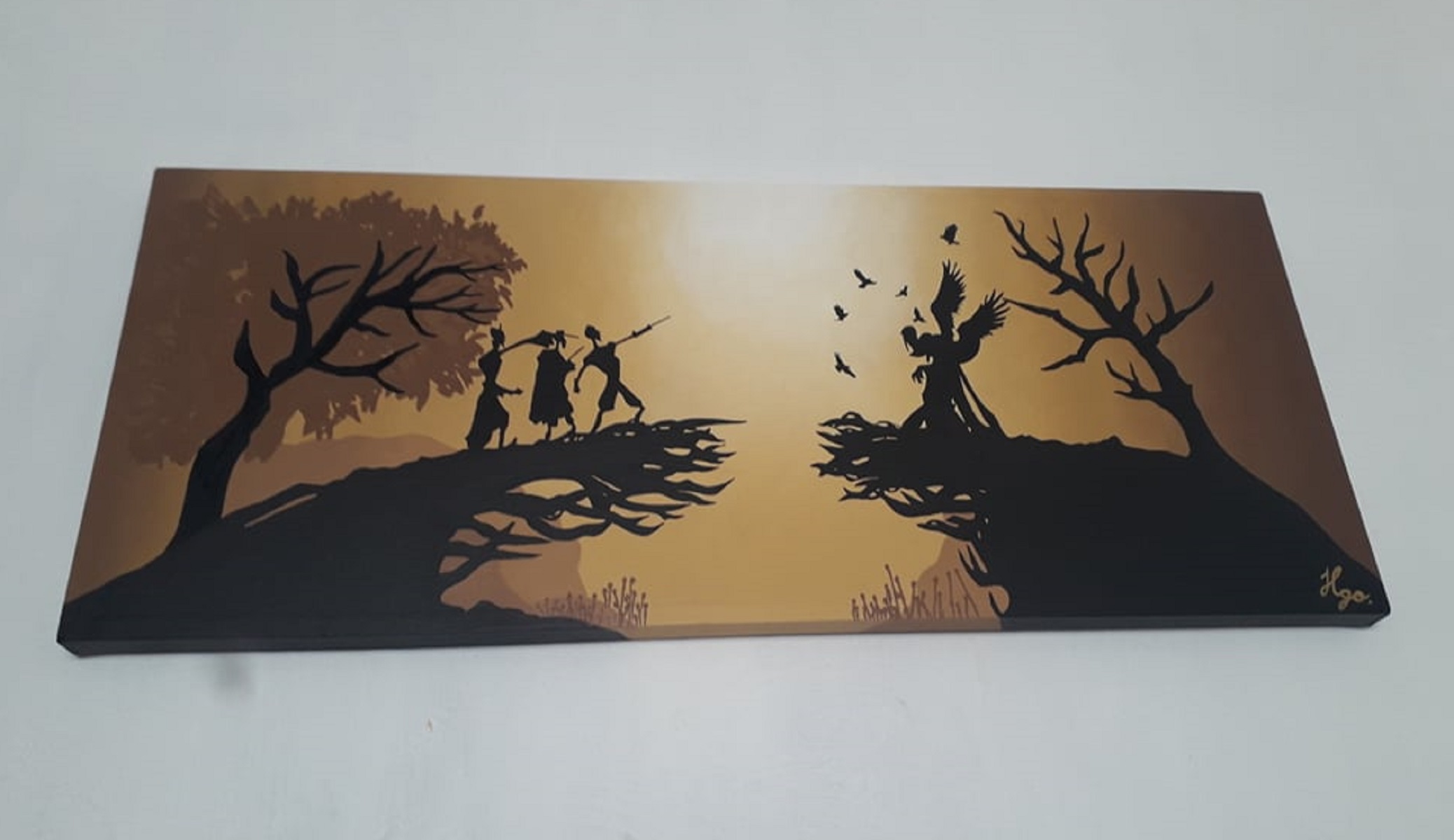 Cuadro decorativo pintado a mano Galería Oneris HARRY POTTER 70X35