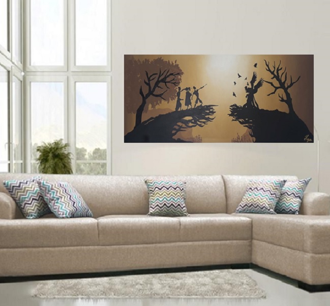 Cuadro decorativo pintado a mano Galería Oneris HARRY POTTER 70X35
