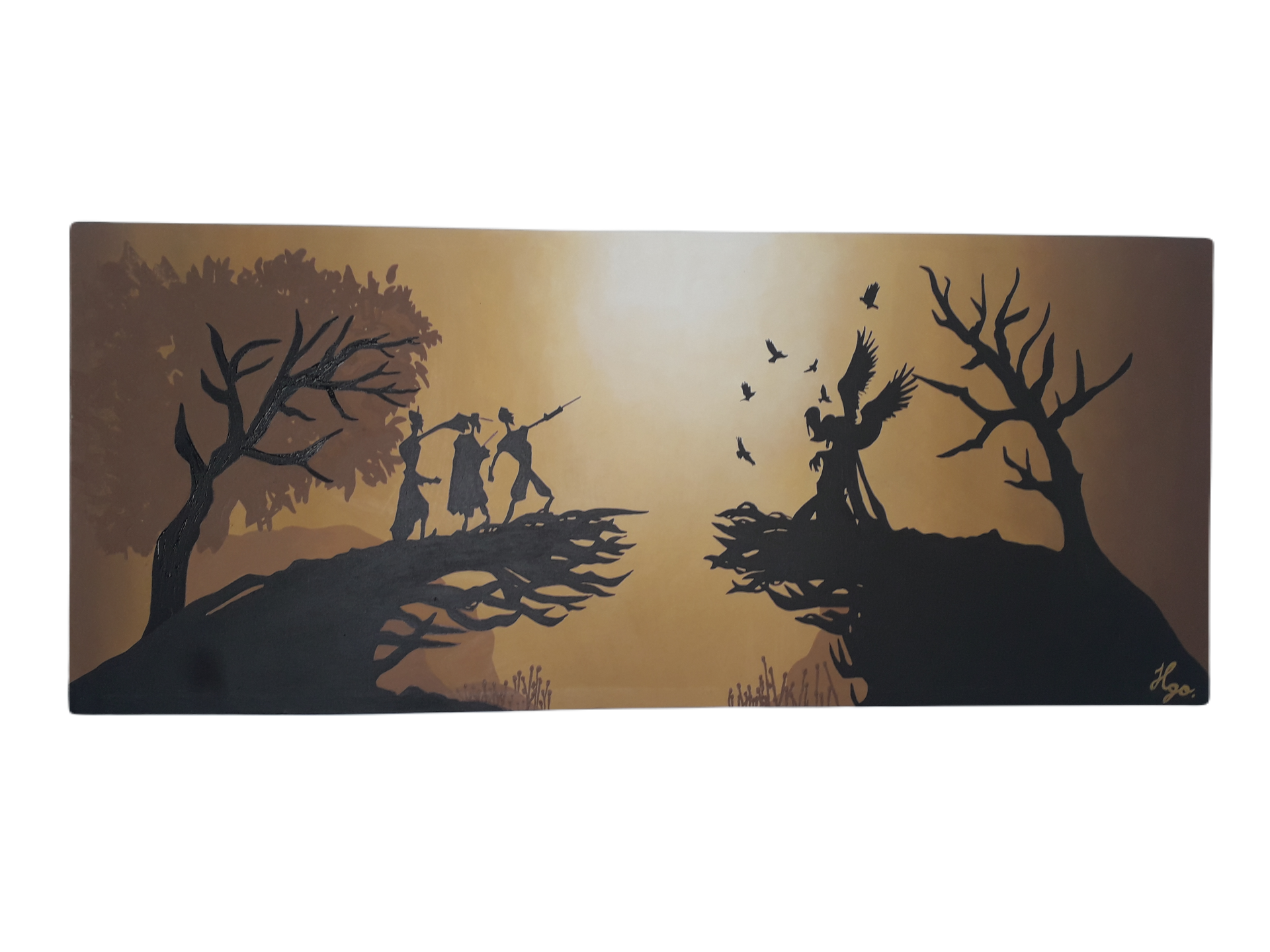 Cuadro decorativo pintado a mano Galería Oneris HARRY POTTER 70X35