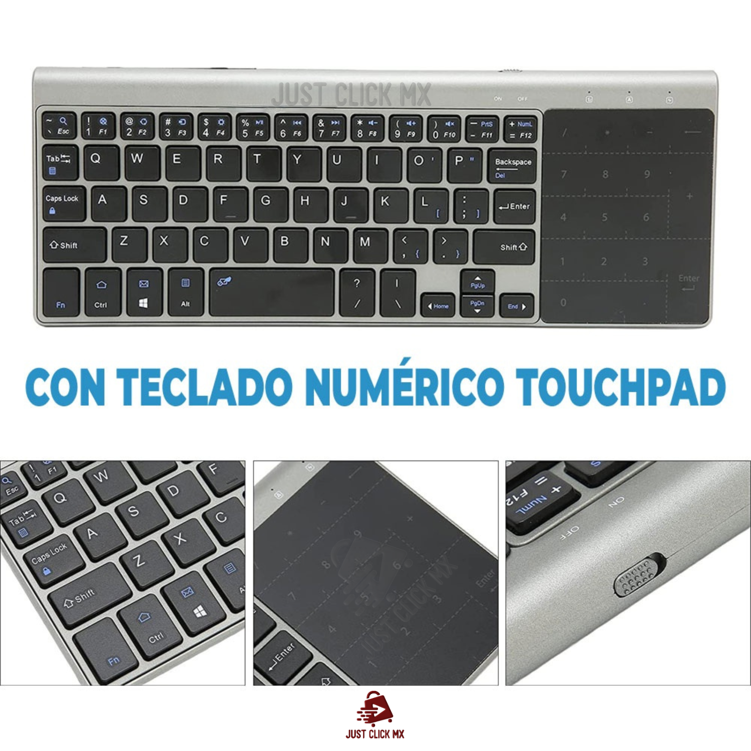 Teclado Inalámbrico Con Touchpad Numérico