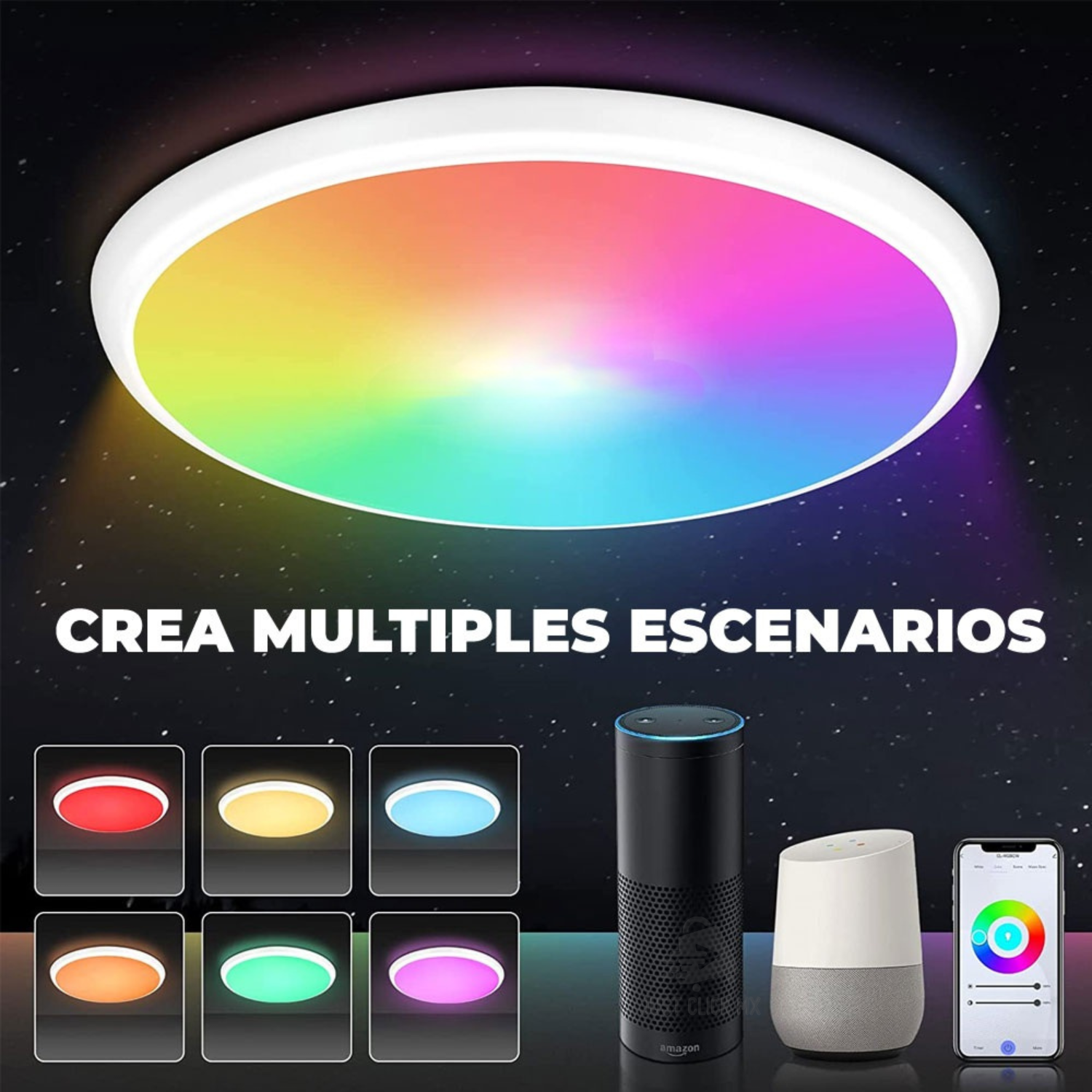 Lámpara De Techo LED RGBCW Inteligente