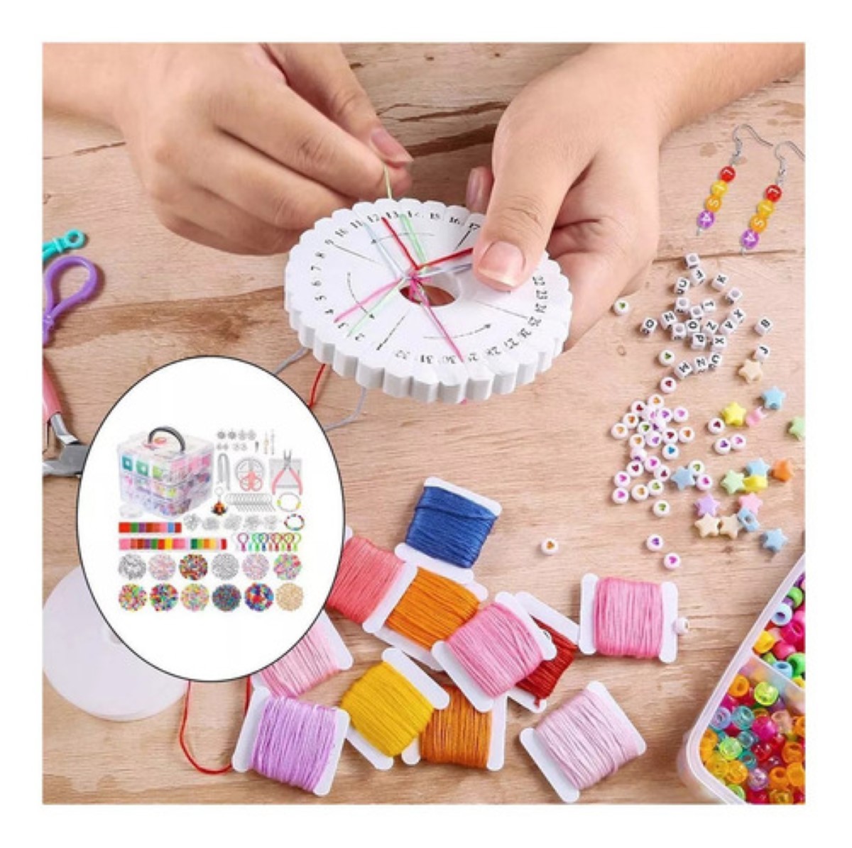 Kit De Accesorios Para Hacer Pulseras Y Joyas, 4655 Piezas Multicolor