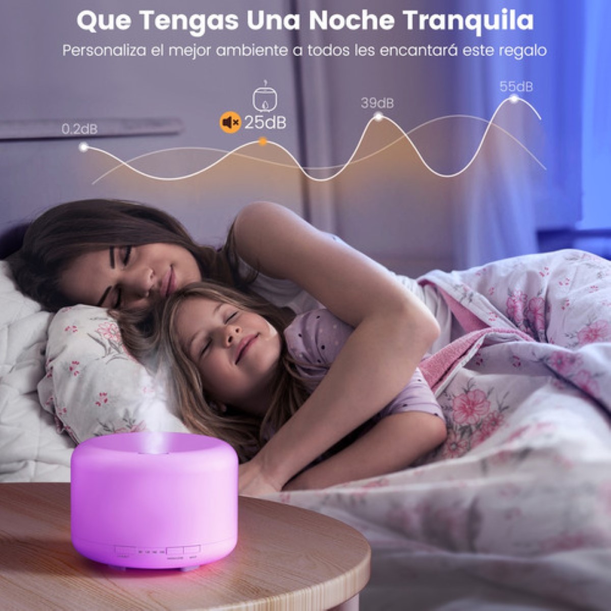 Difusor De Aceite Esenciales Aromaterapia 500 ml Alexa Blanco 