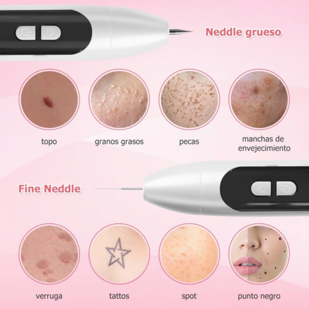 Pluma Laser Cauterizador Quita Verrugas, Manchas 9 En 1 