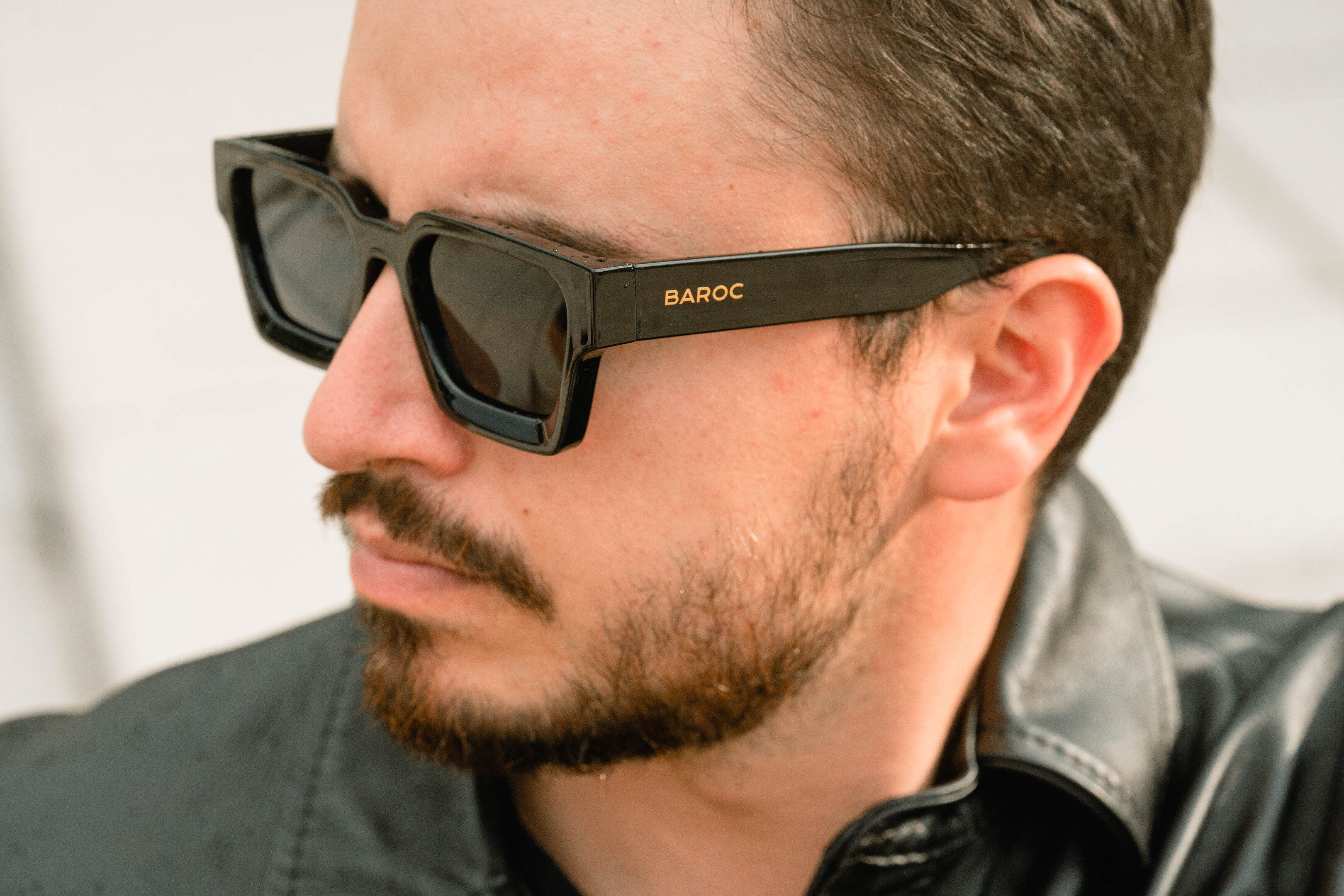 Lentes de Sol Baroc Unisex Square Clásico Negro Elegante