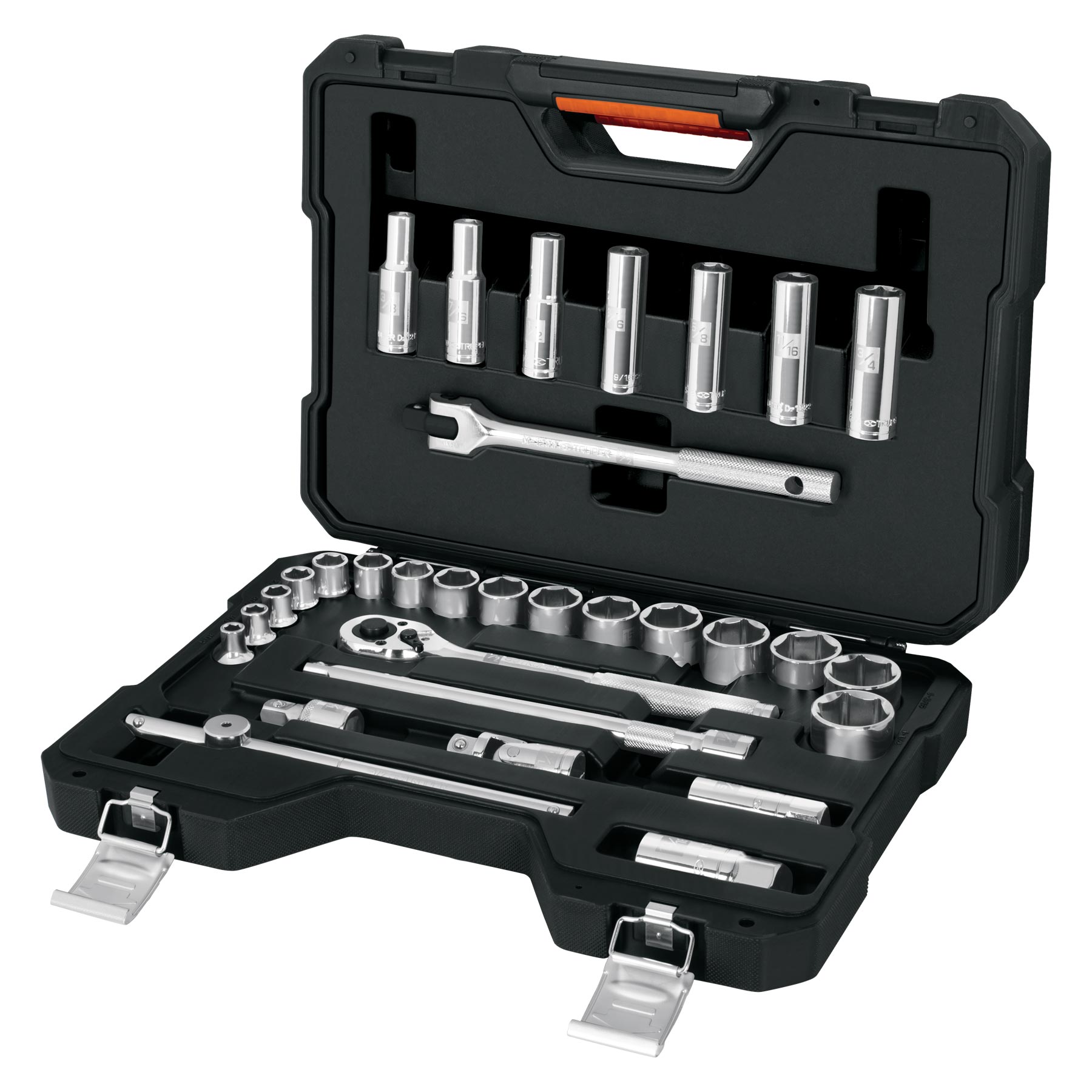 JUEGO DE 31 HERRAMIENTAS CUADRO 1/2" STD PARA MECÁNICO TRUPER 102260