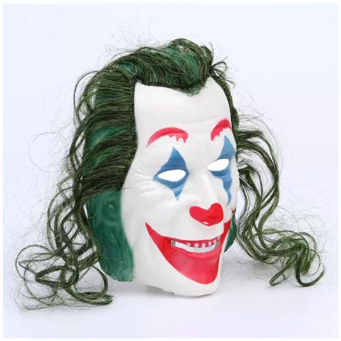 Careta Disfraz de Joker MXJKM-001-2 1 pza, 26x20x8 cm Plástico PVC BlancoRojo Máscara del Guasón, JokerMask