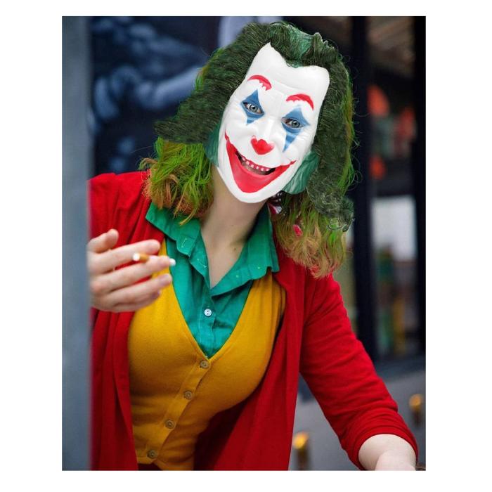 Mascara De Guasón Joker Con Luces Led Halloween Disfraz
