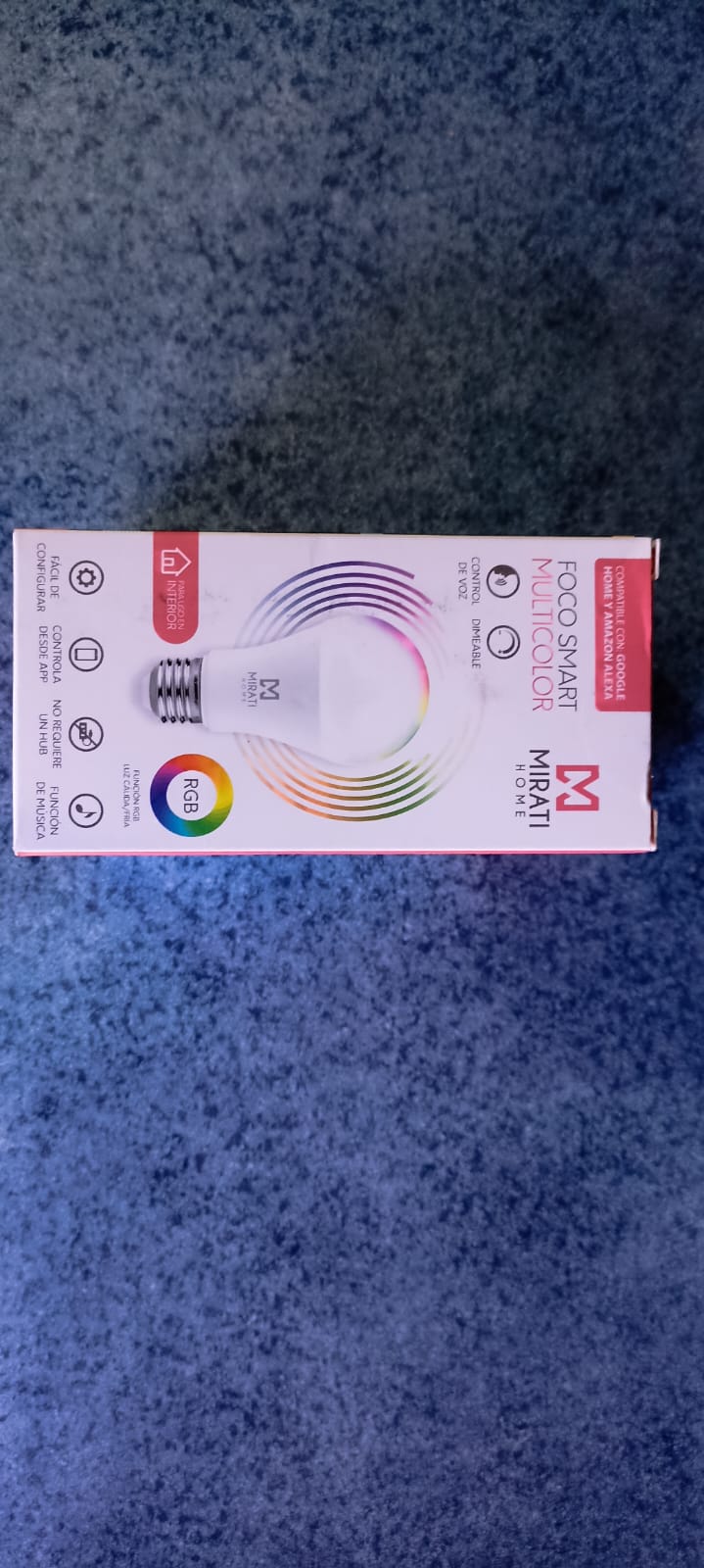 FOCO INTELIGENTE LUZ BLANCA WIFI 2.4GHZ ANDROID IOS ALEXA ASISTENTE GOOGLE LUZ CALIDA FRIA DIMMABLE