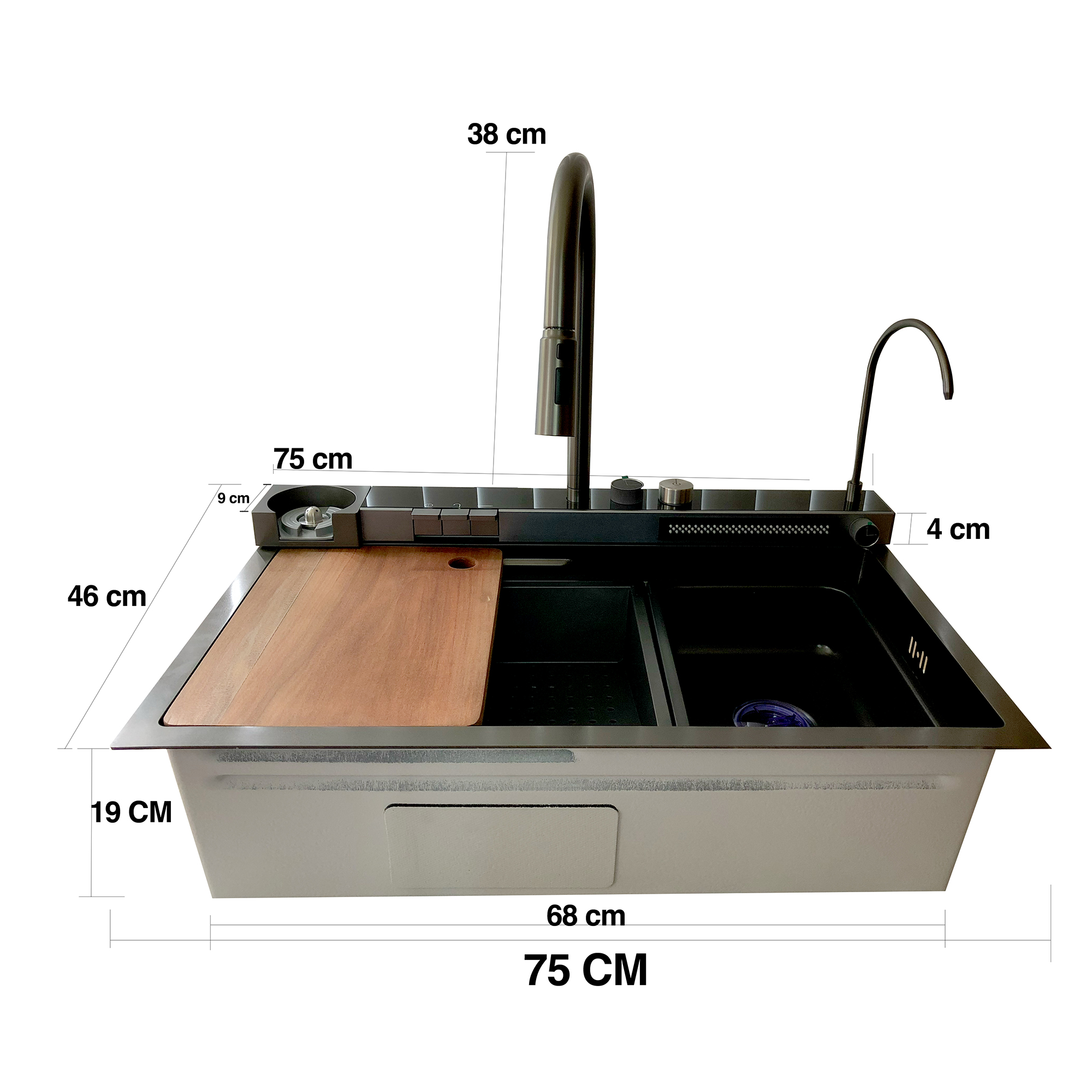 Tarja Cocina Fregadero Con Doble Cascada Acero Inoxidable Homely elegance