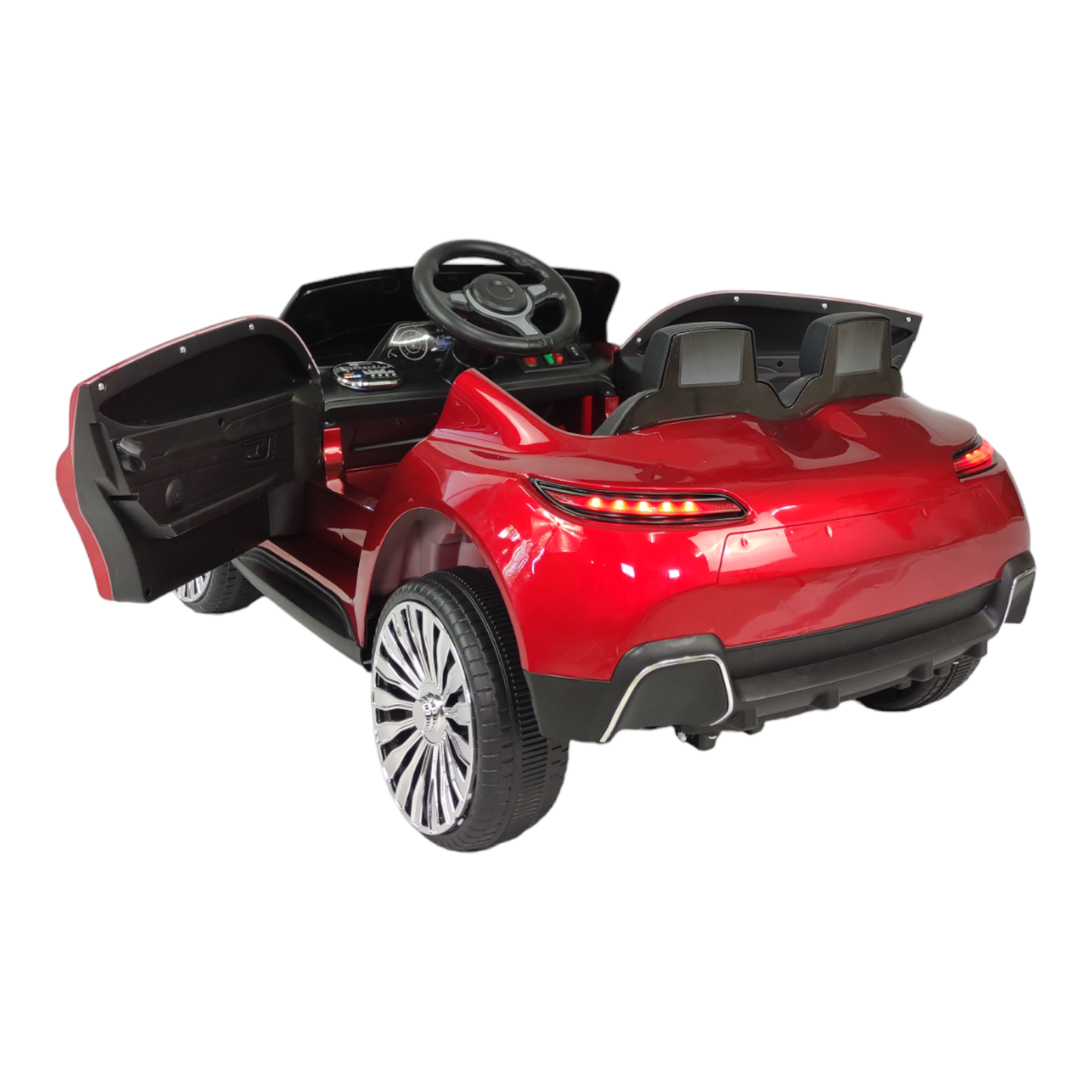 Montable para niños electrico control remoto luz, Rojo Lambo  - Rojo.